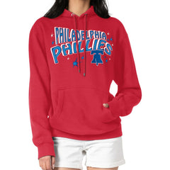 MLB Philadelphia Phillies Starter Women's Fireworks Fleece Tri-Blend Pullover Hoodie