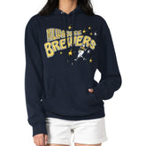MLB Milwaukee Brewers Starter Women's Fireworks Fleece Tri-Blend Pullover Hoodie