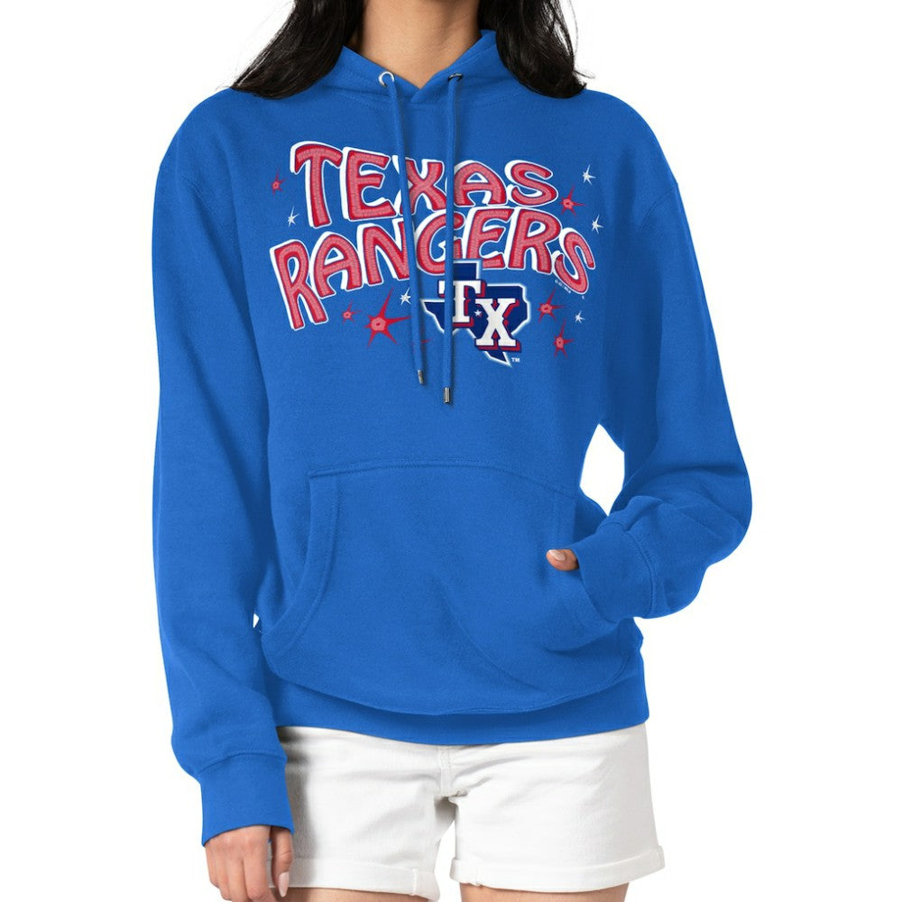 MLB Texas Rangers Starter Women's Fireworks Fleece Tri-Blend Pullover Hoodie
