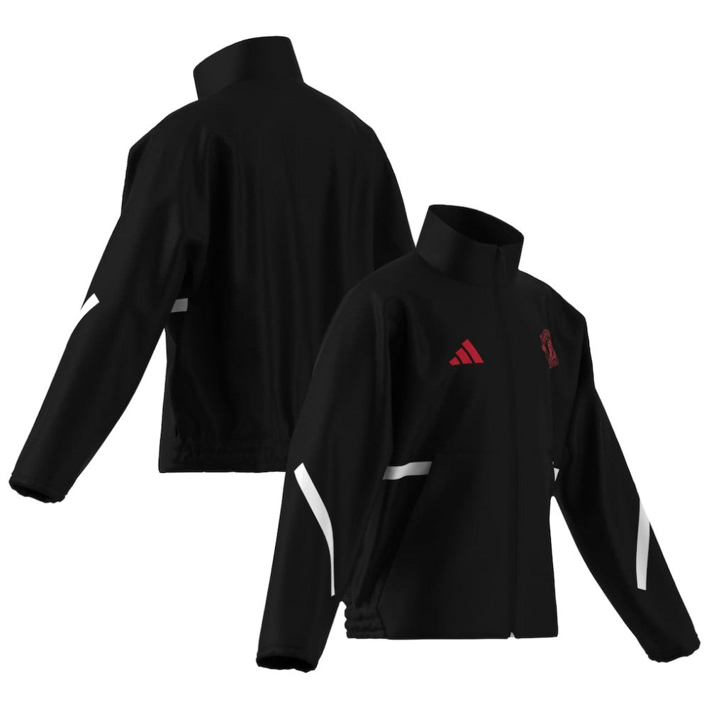 Manchester United Youth 2025/26 Club Anthem Full-Zip Jacket - Adidas Black