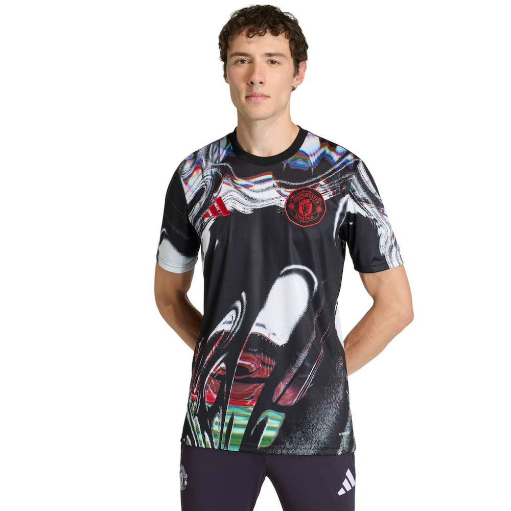 Manchester United 2025/26 Pre-Match Training Jersey - Adidas Black