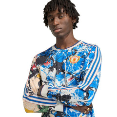 Manchester United X Stone Roses Long Sleeve Replica Jersey - Adidas Blue