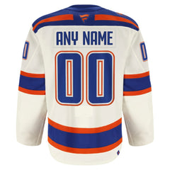 NHL Light Beige Edmonton Oilers Fanatics Alternate Authentic Pro Custom Jersey