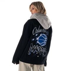NBA Orlando Magic The Wild Collective Unisex Full-Button Denim Hooded Jacket