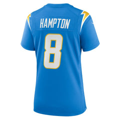 Omarion Hampton Women's Team Game Jersey - Los Angeles Chargers