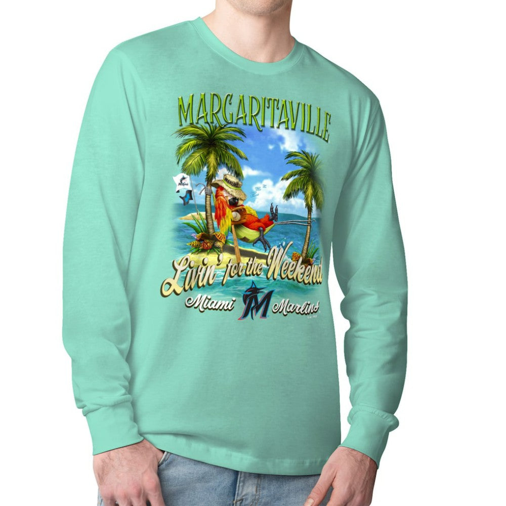 MLB Miami Marlins Margaritaville Livin' for the Weekend Long Sleeve T-Shirt