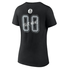 NBA Brooklyn Nets Women's Hustle Custom V-Neck T-Shirt