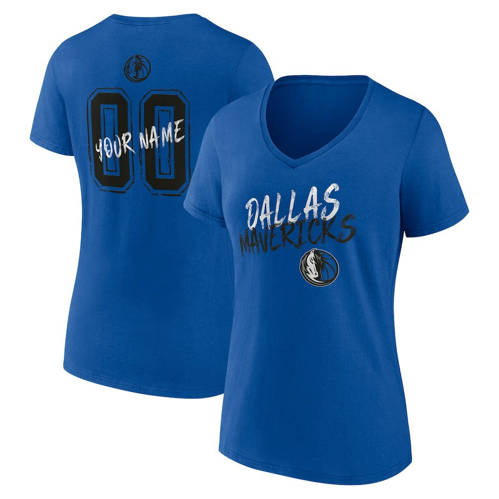 NBA Dallas Mavericks Women's Hustle Custom V-Neck T-Shirt sale