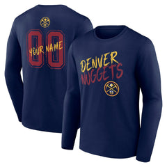 NBA Denver Nuggets Hustle Custom Long Sleeve T-Shirt sale