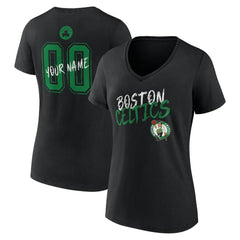 NBA Boston Celtics Women's Hustle Custom V-Neck T-Shirt
