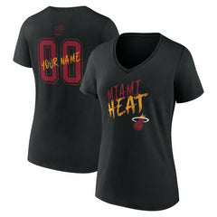 NBA Miami Heat Women's Hustle Custom V-Neck T-Shirt
