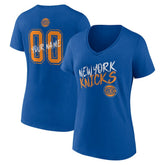 NBA New York Knicks Women's Hustle Custom V-Neck T-Shirt