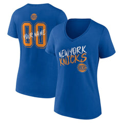 NBA New York Knicks Women's Hustle Custom V-Neck T-Shirt