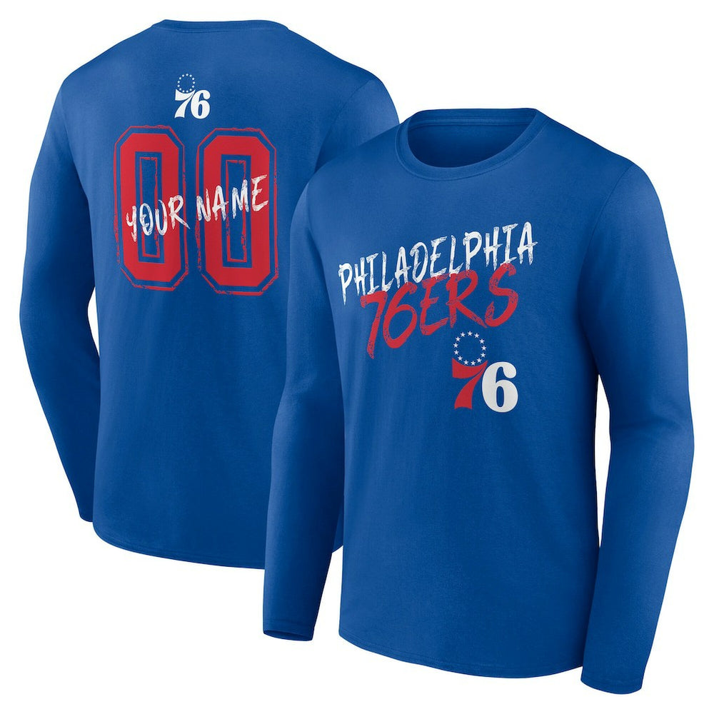 NBA Philadelphia 76ers Hustle Custom Long Sleeve T-Shirt