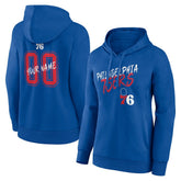 NBA Philadelphia 76ers Women's Hustle Custom Pullover Hoodie