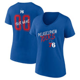 NBA Philadelphia 76ers Women's Hustle Custom V-Neck T-Shirt