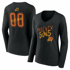 NBA Phoenix Suns Women's Hustle Custom Long Sleeve V-Neck T-Shirt