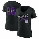 NBA Sacramento Kings Women's Hustle Custom V-Neck T-Shirt