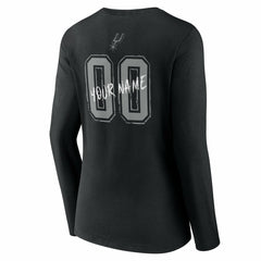 NBA San Antonio Spurs Women's Hustle Custom Long Sleeve V-Neck T-Shirt