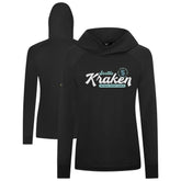NHL Black Seattle Kraken Levelwear Women's Slender Monument Raglan Pullover Hoodie