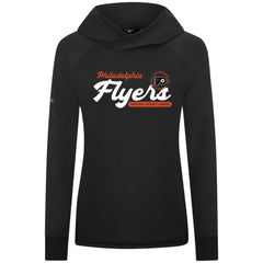 NHL Black Philadelphia Flyers Levelwear Women's Slender Monument Raglan Pullover Hoodie
