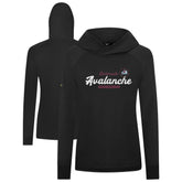 NHL Black Colorado Avalanche Levelwear Women's Slender Monument Raglan Pullover Hoodie