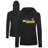 NHL Black Pittsburgh Penguins Levelwear Women's Slender Monument Raglan Pullover Hoodie