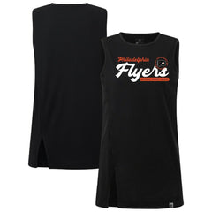 NHL Black Philadelphia Flyers Levelwear Women's Influx Monument Tank Top