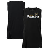 NHL Black Nashville Predators Levelwear Women's Influx Monument Tank Top