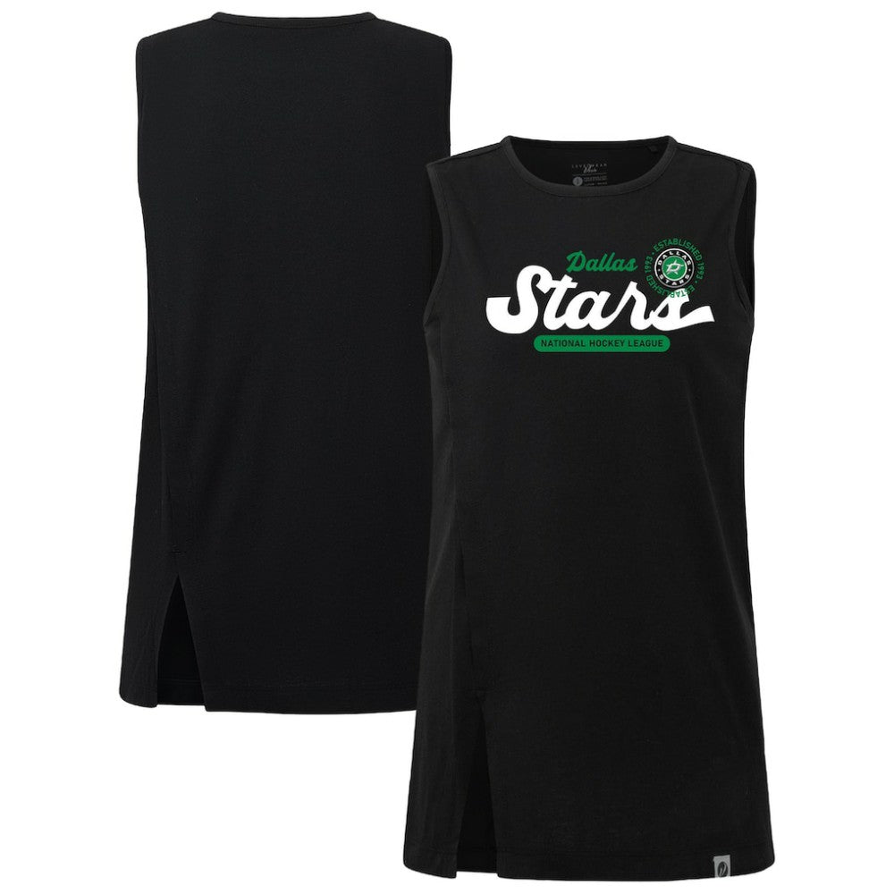 NHL Black Dallas Stars Levelwear Women's Influx Monument Tank Top