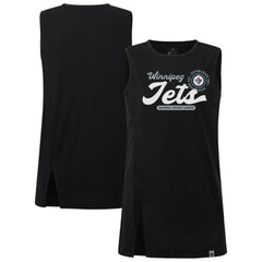 NHL Black Winnipeg Jets Levelwear Women's Influx Monument Tank Top