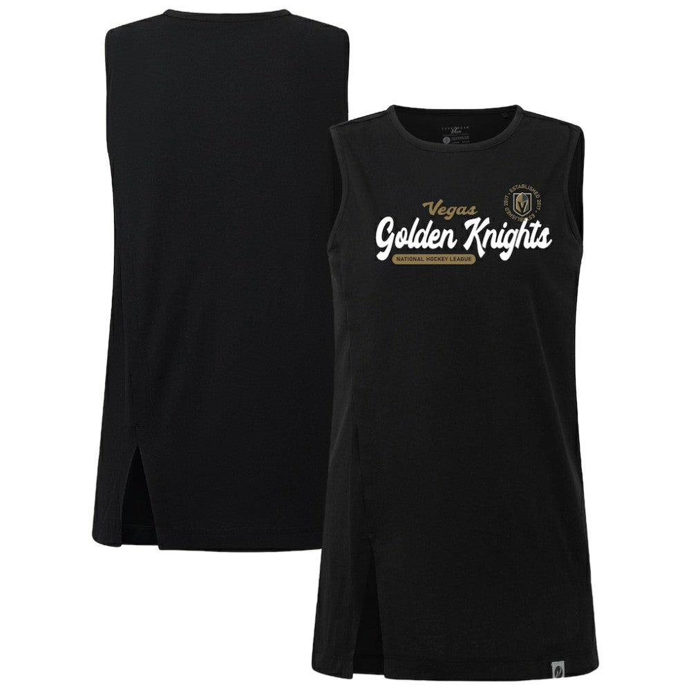 NHL Black Vegas Golden Knights Levelwear Women's Influx Monument Tank Top