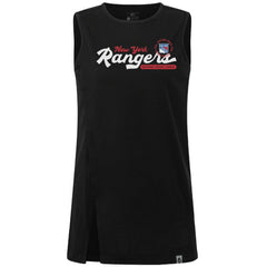 NHL Black New York Rangers Levelwear Women's Influx Monument Tank Top
