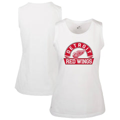 NHL White Detroit Red Wings Levelwear Women's Macy Banner Arch Tank Top