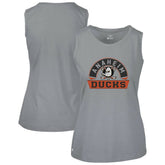 NHL Gray Anaheim Ducks Levelwear Women's Macy Banner Arch Tank Top
