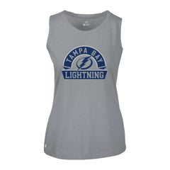 NHL Gray Tampa Bay Lightning Levelwear Women's Macy Banner Arch Tank Top