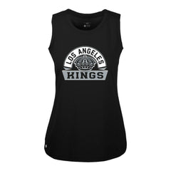 NHL Black Los Angeles Kings Levelwear Women's Macy Banner Arch Tank Top