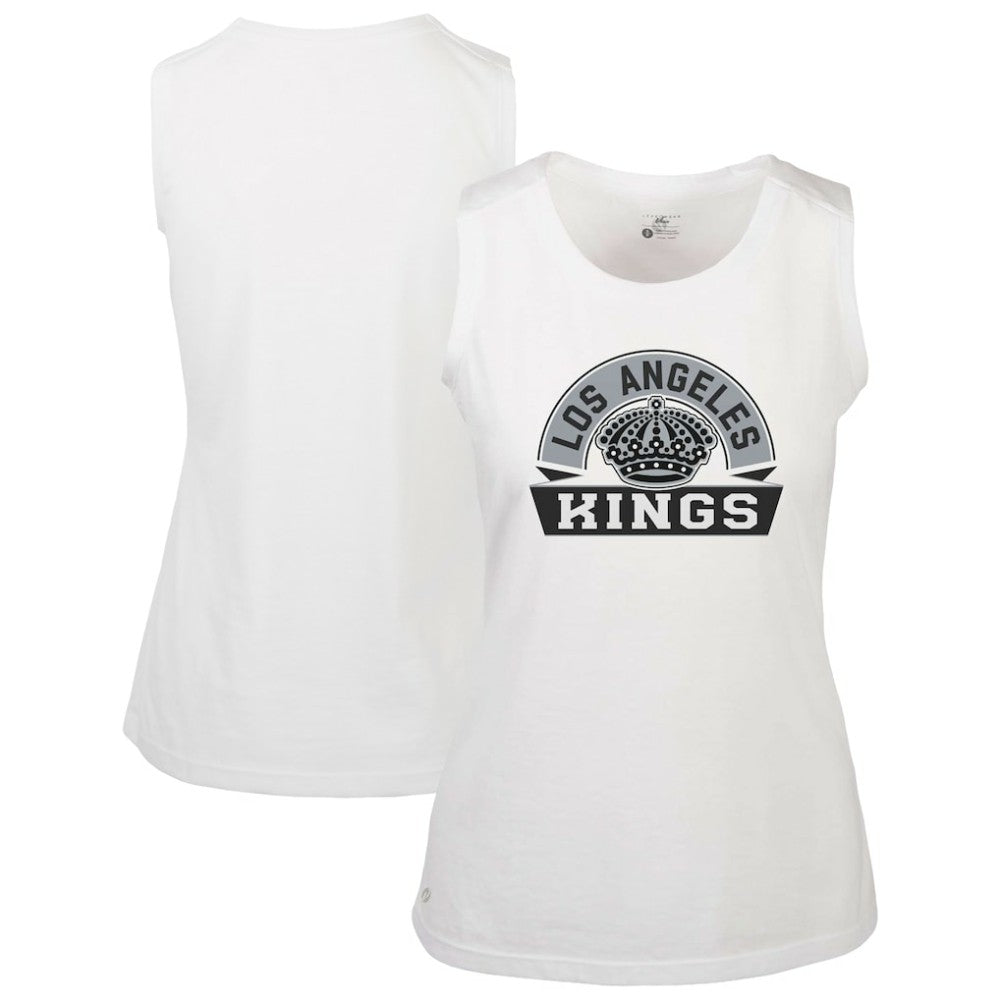 NHL White Los Angeles Kings Levelwear Women's Macy Banner Arch Tank Top