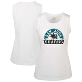 NHL White San Jose Sharks Levelwear Women's Macy Banner Arch Tank Top