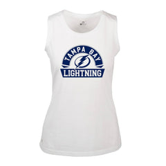 NHL White Tampa Bay Lightning Levelwear Women's Macy Banner Arch Tank Top