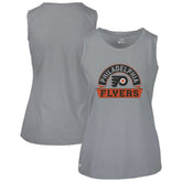 NHL Gray Philadelphia Flyers Levelwear Women's Macy Banner Arch Tank Top