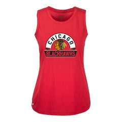 NHL Red Chicago Blackhawks Levelwear Women's Macy Banner Arch Tank Top