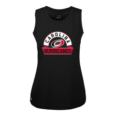 NHL Black Carolina Hurricanes Levelwear Women's Macy Banner Arch Tank Top