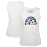 NHL White Colorado Avalanche Levelwear Women's Macy Banner Arch Tank Top
