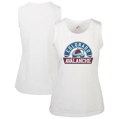 NHL White Colorado Avalanche Levelwear Women's Macy Banner Arch Tank Top