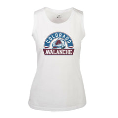 NHL White Colorado Avalanche Levelwear Women's Macy Banner Arch Tank Top