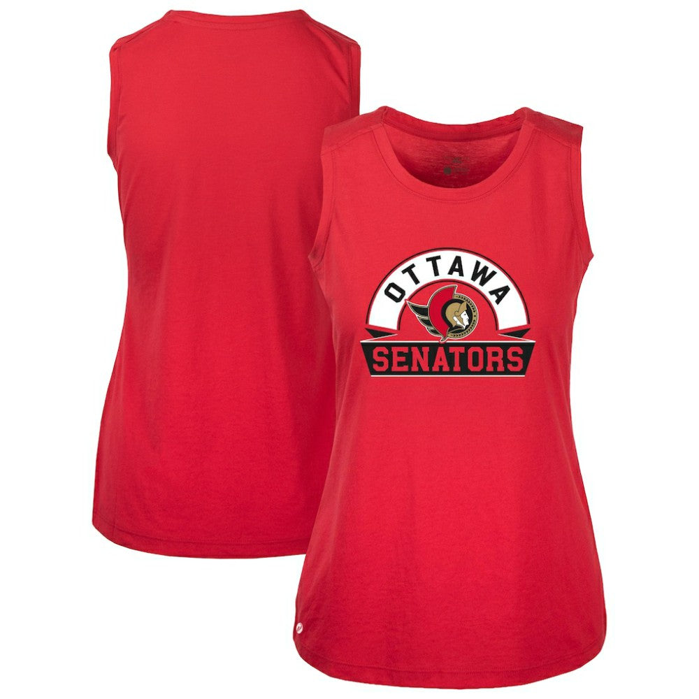 NHL Red Ottawa Senators Levelwear Women's Macy Banner Arch Tank Top
