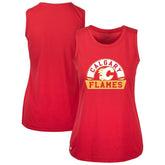 NHL Red Calgary Flames Levelwear Women's Macy Banner Arch Tank Top