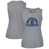 NHL Gray Toronto Maple Leafs Levelwear Women's Macy Banner Arch Tank Top