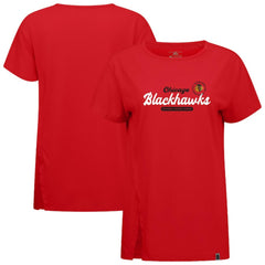 NHL Red Chicago Blackhawks Levelwear Women's Influx Monument T-Shirt